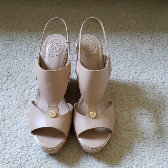 Shoes - Guess Tan Wedges